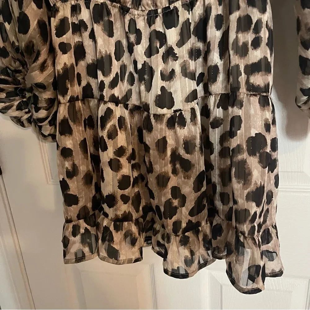 Mod on trend leopard flowy dress - Picture 5 of 5